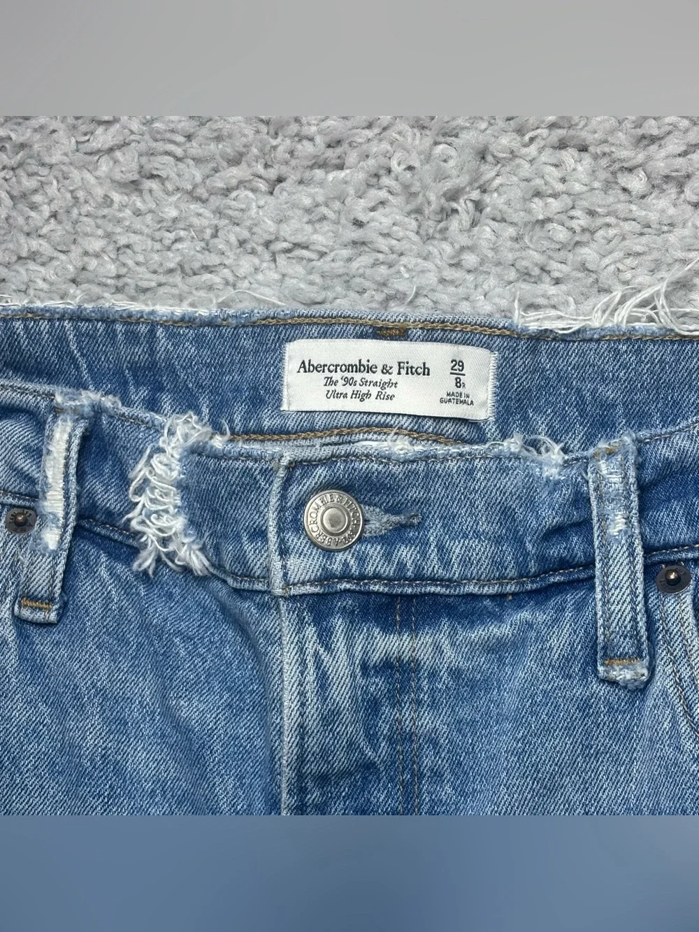 ABERCROMBIE AND FITCH Shorts Womens 29 JORTS High Rise Raw Hem Distressed Grunge